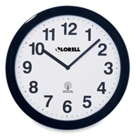 CLOCK CREATIONS Wall Clock- 12in.- Arabic Numerals- White Dial-Black Frame CL127147